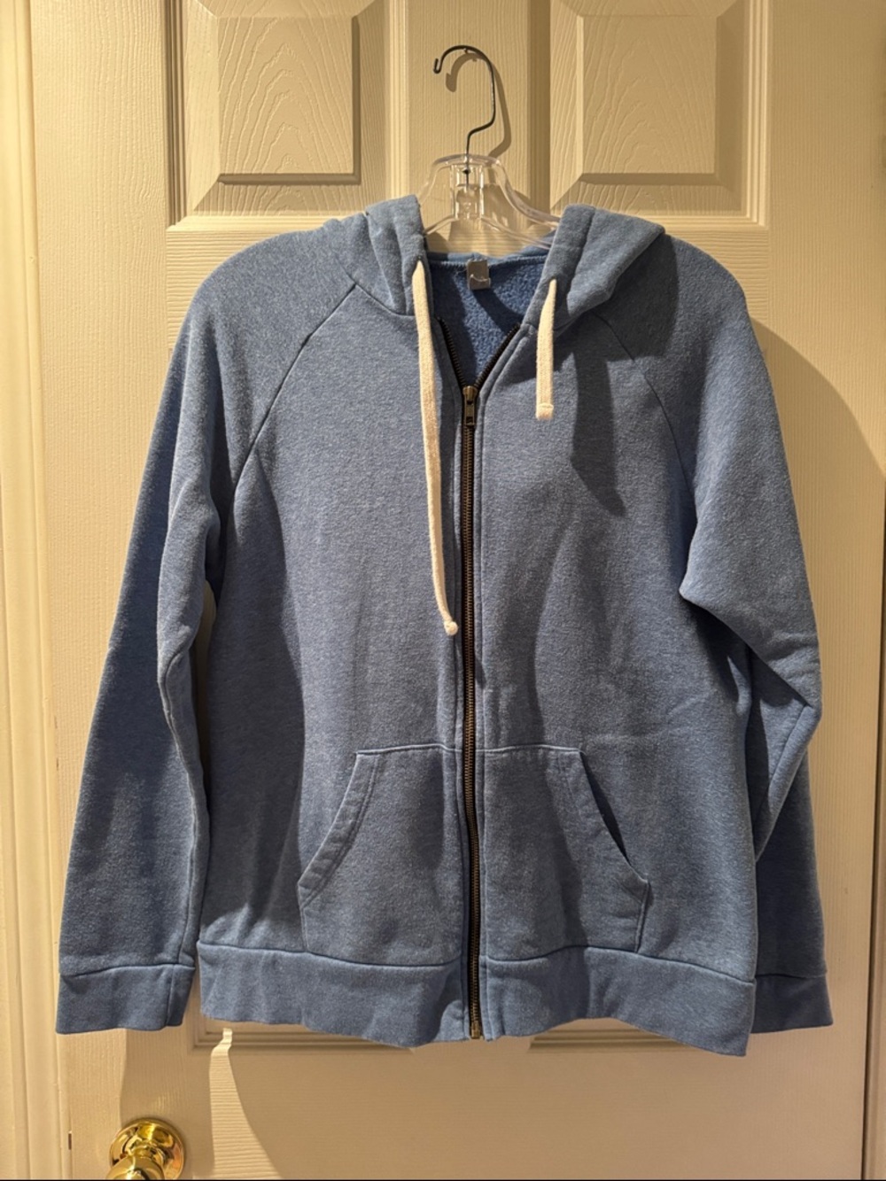 Next level women’s Light Blue Zip-Up Hoodie Sweater